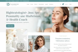 do aesthetic and esthetician website dermatologist skincare website health coach