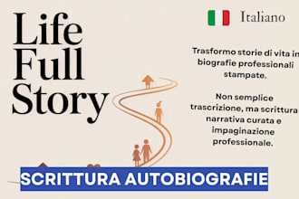 create a personalized biography book from audio recordings