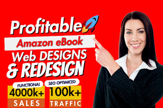 design an ebook website and sales landing page for authors