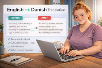 translate english to danish manually