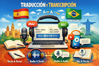 translation and transcription from spanish  and portuguese