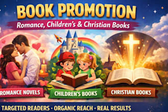 do book promotion for children romance christian book to real readers