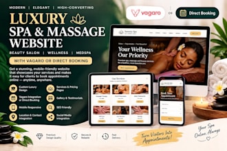 design luxury spa massage website vagaro beauty salon direct booking website