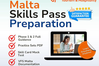 pass skillpass malta test phase 1  phase 2 with full PDF content practice qs