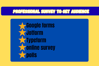 create google forms, jotform, type forms, online survey, polls