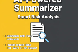 ai powered document summarizer and risk analysis tool