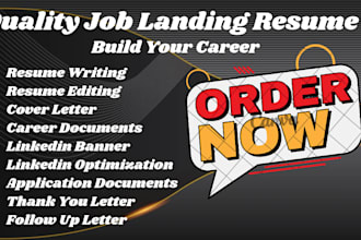 craft a job landing resume, cover letter and necessary applications document