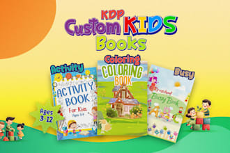 design KDP kids activity book, busy book interior for amazon KDP