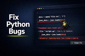 fix bugs and errors in your python script or code