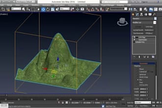 create a 3d realistic topography site model for your project