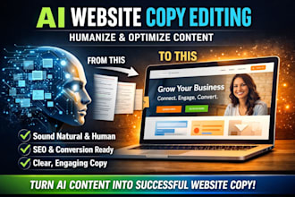 humanize ai content edit ai website copy seo conversion copywriting optimization