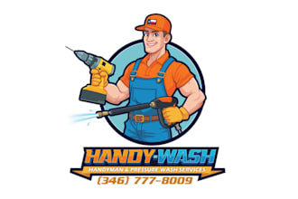design junk removal and pressure washing logo