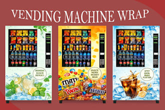 design atm machine and vending machine wrap design for you