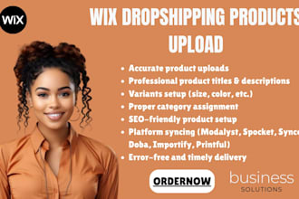 do wix products upload via modalyst spocket syncee doba importify or printful