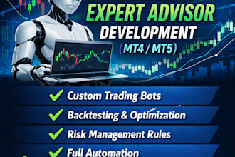 create mt4, mt5, expert advisor, forex bot, indicator