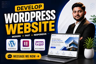 develop a professional wordpress website with elementor
