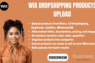 do wix product upload using dsers appscenic cj dropshipping salehoo wholesale2b