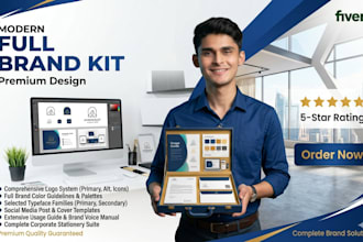 design a professional brand kit and brand identity