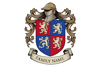 design luxury heraldic, family crest, coat of arms vintage emblem logo