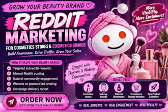 help cosmetics or makeup store boost online visibility with reddit seo post