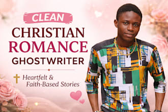 ghostwrite clean christian romance novel or novella