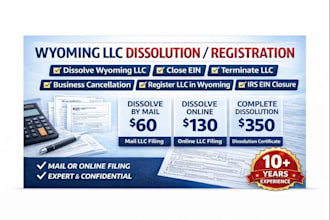 dissolve, your terminate or close wyoming llc and close ein