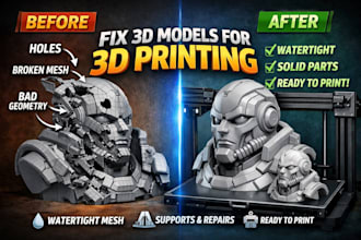 fix, repair, and prepare any 3d model for 3d printing