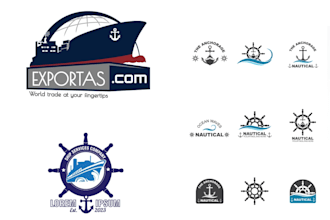 design a creative boat and ship logo for your business