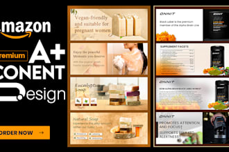 design outstanding amazon premium a plus content, product listing image design