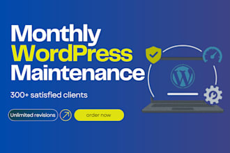 provide monthly wordpress website maintenance and support