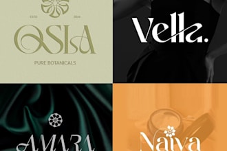 do unique modern minimalist luxury cosmetics clothing beauty salon spa logo