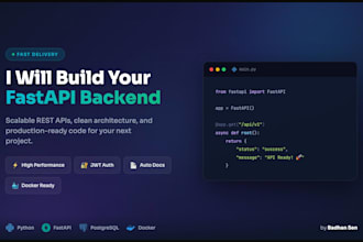 build a fastapi backend with rest apis and database integration