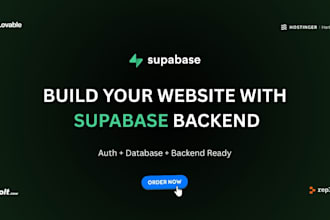 build your website with supabase backend