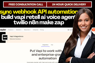 sync webhook API automation build vapi retell ai voice agent twilio n8n make zap