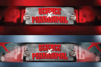 design custom youtube banner with modern branding