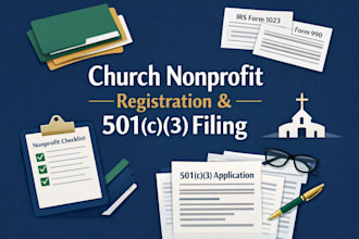 prepare church nonprofit registration and irs 501c3 filing documents bylaws