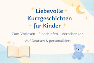 liebevolle kurzgeschichten für kinder auf deutsch schreiben
