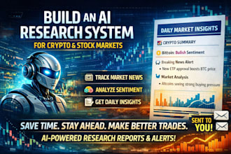 build ai research and analysis agents for crypto, stocks, market analysis