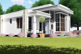 3d house modeling, exterior rendering, interior designs, office, shop, warehouse