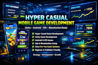 develop professional hyper casual mobile games in unity