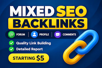 build quality mixed backlinks for your website SEO