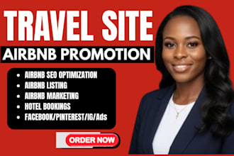 do travel site promotion, travel website seo, airbnb promotion, hotel booking