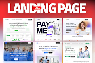 redesign your saas landing page and figma landing page or homepage