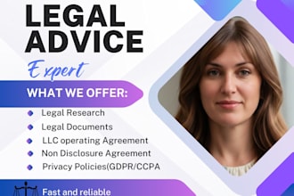 provide expert legal advice, legal opinion, legal consulting, legal drafting