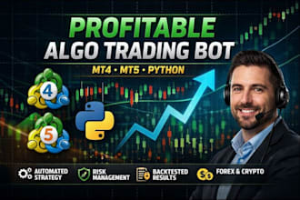develop profitable algorithmic trading bots for mt4 mt5 or python
