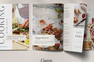 design canva ebook recipe nutrition fitness planner ebook formatting layout