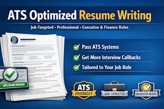 write an ats optimized finance resume for professionals and executives