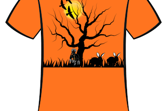 nature silhouette sunset t shirt design