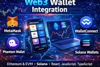 do web3 wallet integration, metamask, phantom, walletconnect, solana wallets