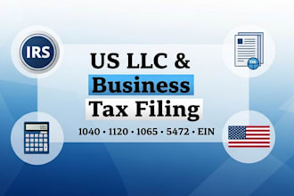 file US llc tax, business individual tax returns, irs,1040, ein for non resident